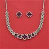Cubic Zirconia Classic Necklace With Rhodium Plating