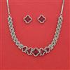 Cubic Zirconia Classic Necklace With Rhodium Plating