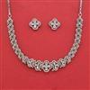 Cubic Zirconia Classic Necklace With Rhodium Plating