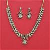Cubic Zirconia Classic Necklace With Mehndi Plating