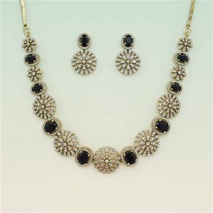Cubic Zirconia Classic Necklace With Mehndi Plating