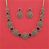 Cubic Zirconia Classic Necklace With Mehndi Plating