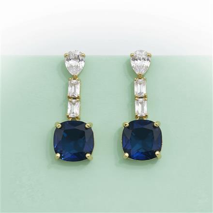 Cz Classic Earring With Mehndi Plating