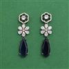 Cz Classic Earring With Black Rose Plating