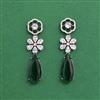 Cz Classic Earring With Black Rose Plating