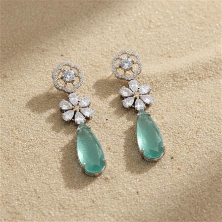 Cz Classic Earring With Black Rose Plating