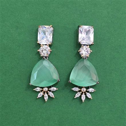 Cz Classic Earring With Black Rose Plating