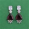 Cz Classic Earring With Black Rose Plating