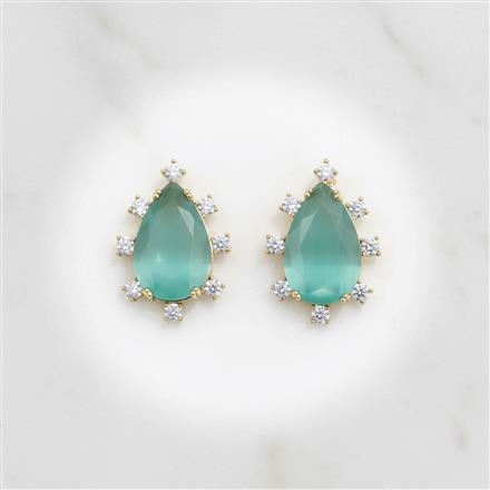 Cz Classic Earring With Mehndi Plating