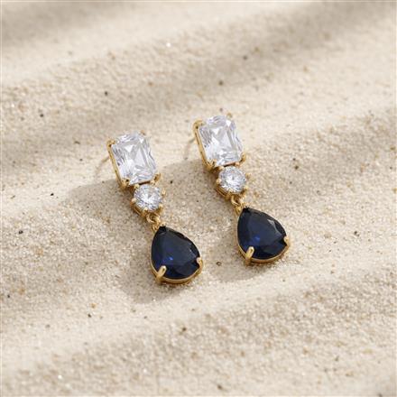 Cz Classic Earring With Mehndi Plating