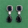 Cz Classic Earring With Black Plating