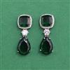 Cz Classic Earring With Black Plating