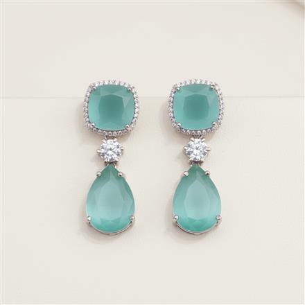 Cz Classic Earring With Black Plating