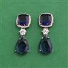 Cz Classic Earring With Black Plating