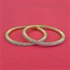 Cubic Zirconia Classic Bangles With 2 Tone Plating