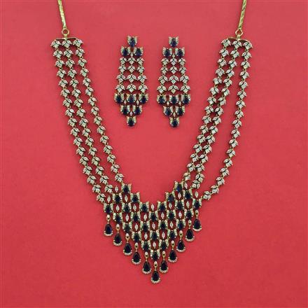 Cubic Zirconia Classic Necklace With Mehndi Plating