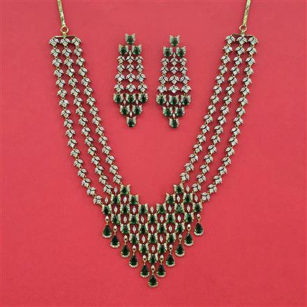 Cubic Zirconia Classic Necklace With Mehndi Plating