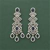 Cz Classic Earring With Rhodium Plating