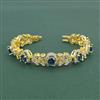 Cz Openable Bracelet With 2 Tone Plating