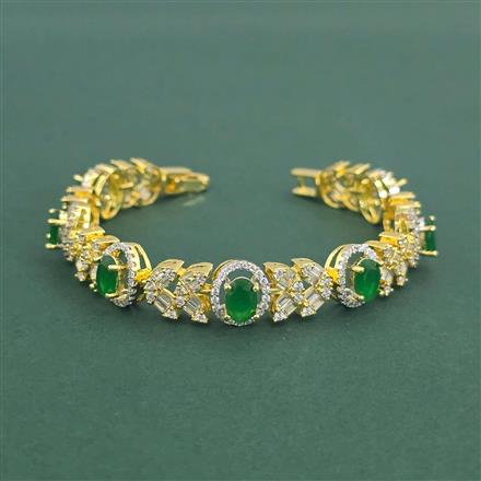 Cz Openable Bracelet With 2 Tone Plating