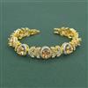 Cz Openable Bracelet With 2 Tone Plating