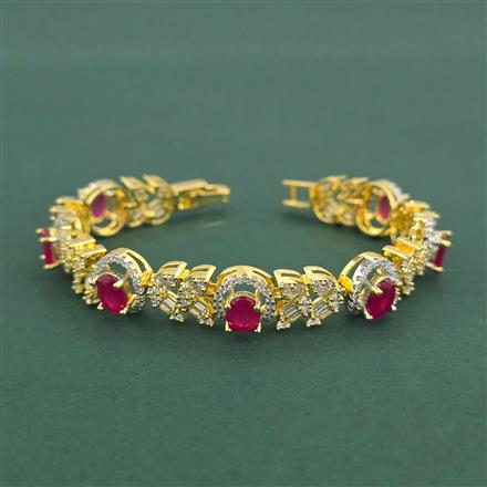 Cz Openable Bracelet With 2 Tone Plating