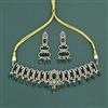 Cz Choker Necklace Set With Mehndi Plating