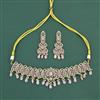 Cz Choker Necklace Set With Mehndi Plating