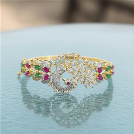 Cz Openable Kada With 2 Tone Plating