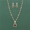 Cz Classic Necklace Set With 2 Tone Plating