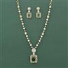 Cz Classic Necklace Set With 2 Tone Plating