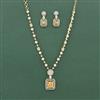 Cz Classic Necklace Set With 2 Tone Plating
