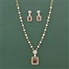 Cz Classic Necklace Set With 2 Tone Plating