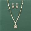 Cz Classic Necklace Set With 2 Tone Plating