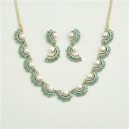 Cubic Zirconia Classic Necklace With Mehndi Plating