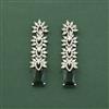 Cz Classic Earring With Rhodium Plating