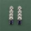 Cz Classic Earring With Rhodium Plating