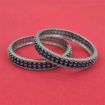 Cubic Zirconia Classic Bangles With Rhodium Plating