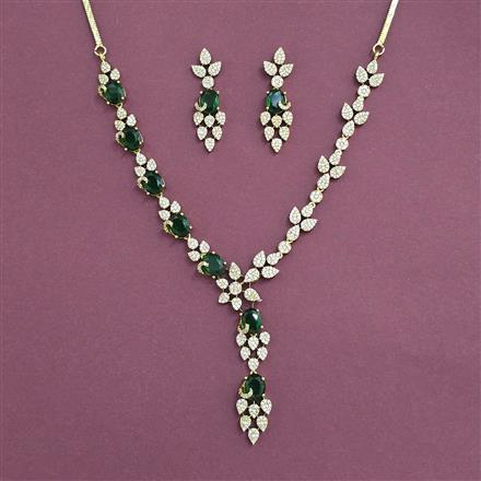 Cubic Zirconia Classic Necklace With Mehndi Plating