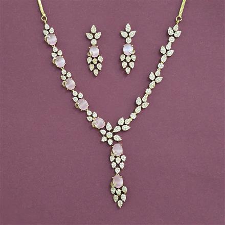 Cubic Zirconia Classic Necklace With Mehndi Plating
