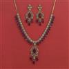 American Diamond Classic Necklace With Mehndi Plating