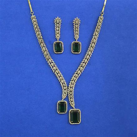 Cubic Zirconia Classic Necklace With Mehndi Plating
