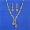 Cubic Zirconia Classic Necklace With Mehndi Plating