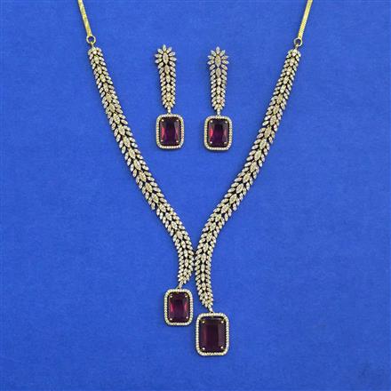 Cubic Zirconia Classic Necklace With Mehndi Plating
