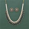 Cz Classic Necklace Set With Mehndi Plating
