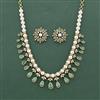 Cz Classic Necklace Set With Mehndi Plating