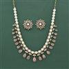 Cz Classic Necklace Set With Mehndi Plating