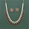 Cz Classic Necklace Set With Mehndi Plating
