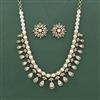 Cz Classic Necklace Set With Mehndi Plating
