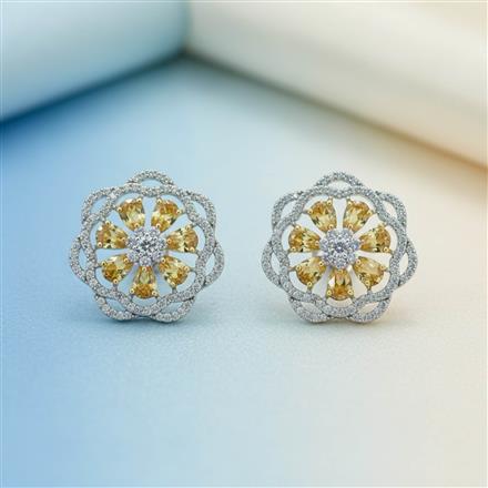 Cubic Zirconia Tops With 2 Tone Plating